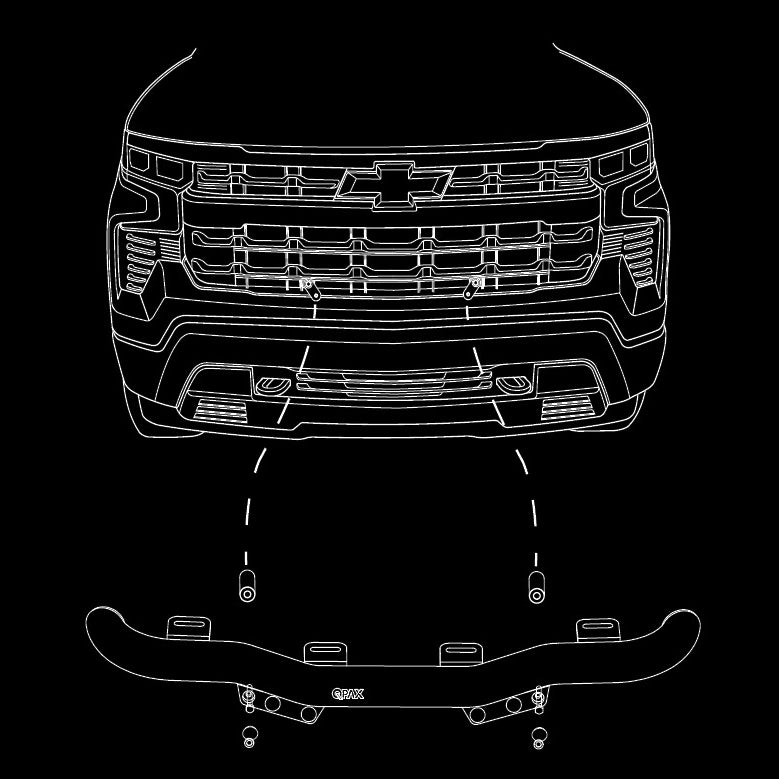 Q-LIGHT Chevrolet Silverado 1500 23+ Frontbar for 4pcs aux. lights