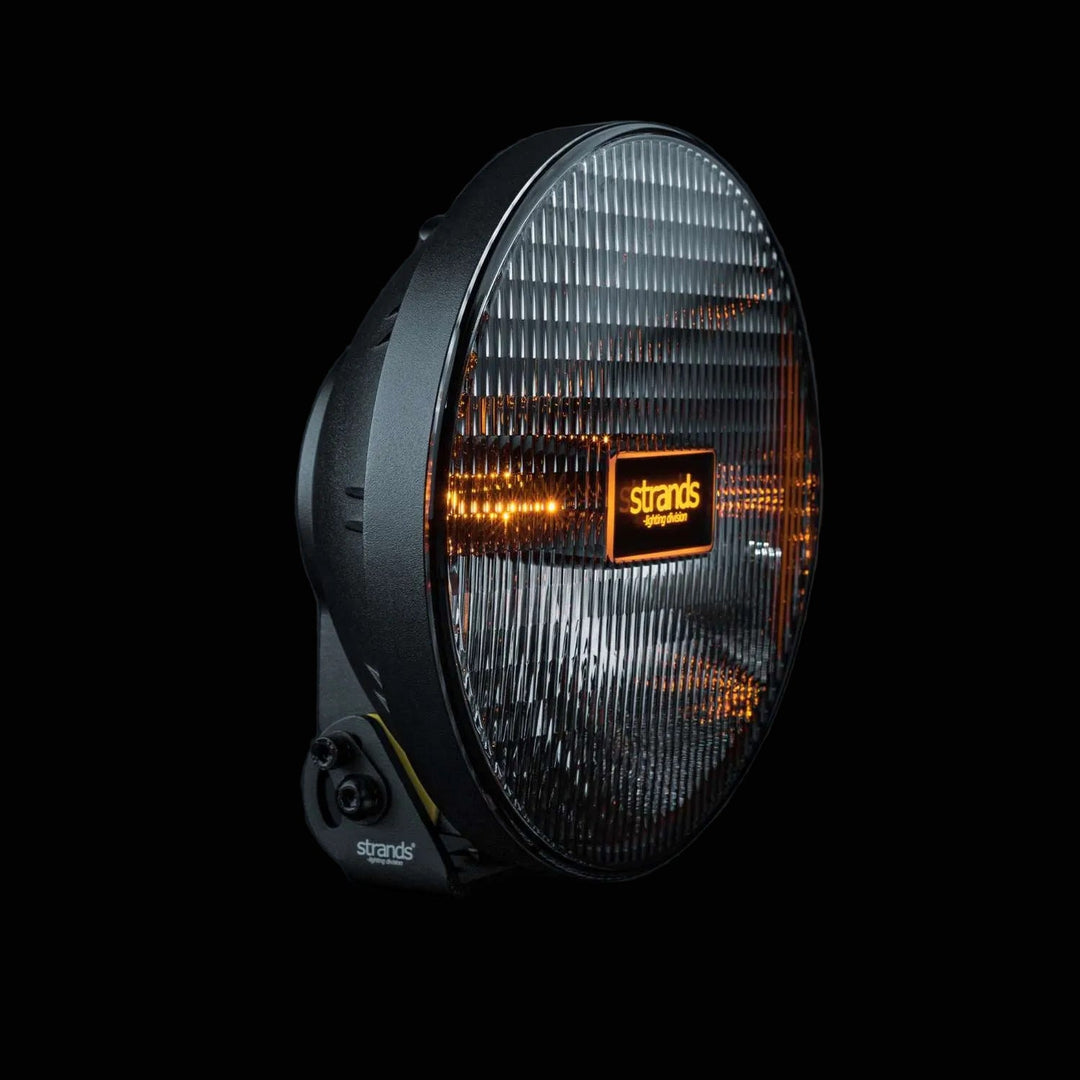 LED driving lights and light bar installed on a heavy-duty truck for nighttime visibility