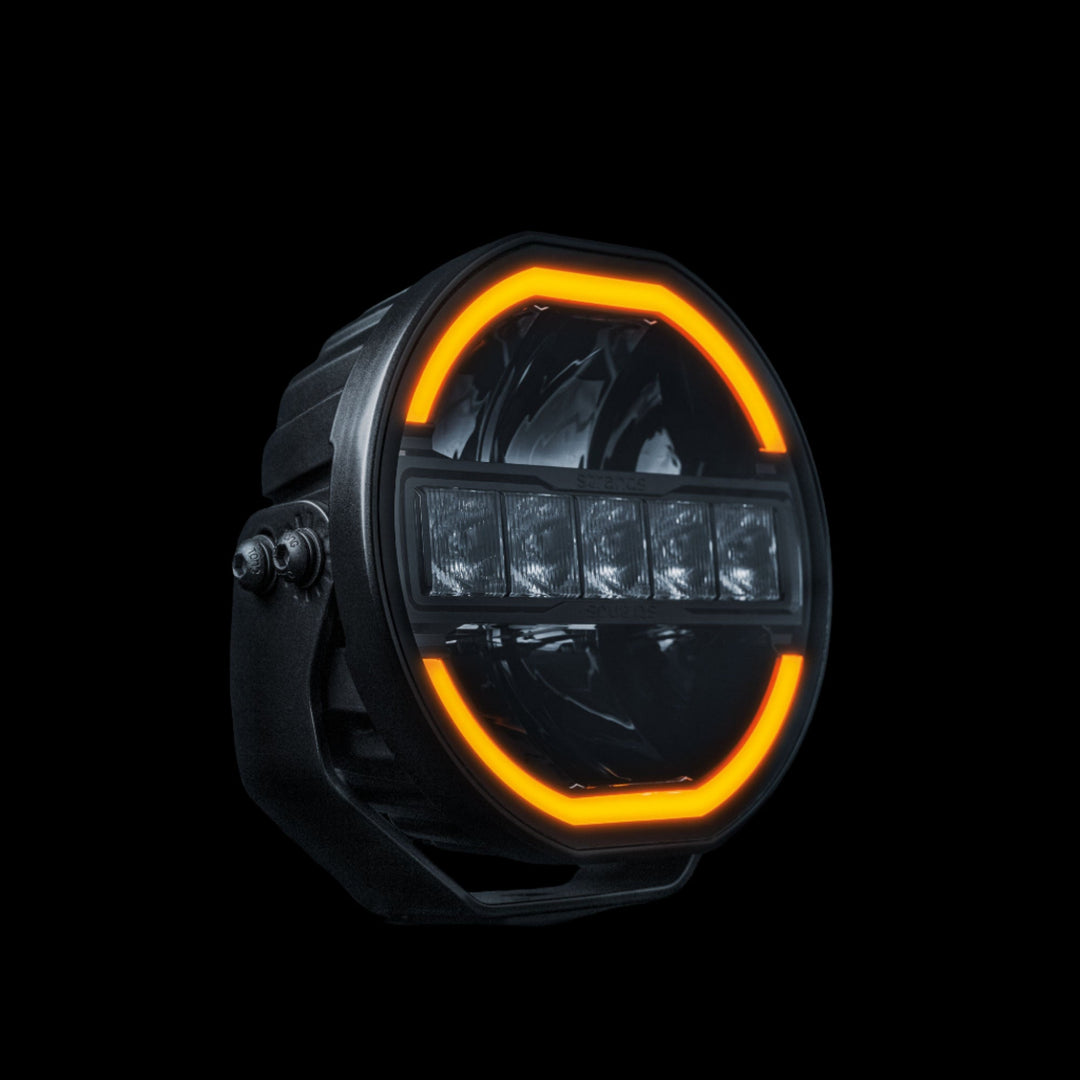 LED driving lights and light bar installed on a heavy-duty truck for nighttime visibility