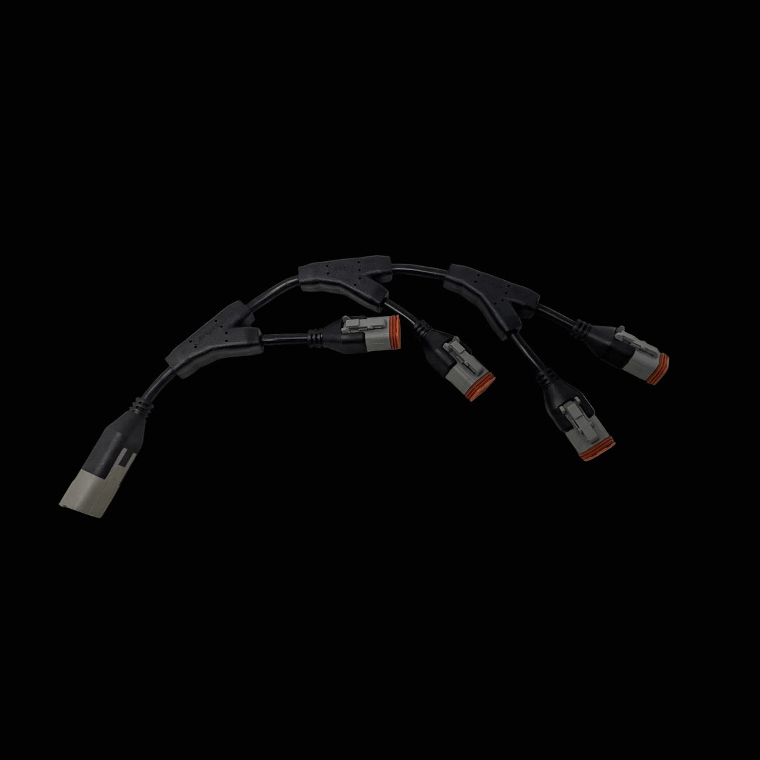 LED driving lights and work lights mounted on a heavy-duty truck to enhance nighttime visibility and job site safety.