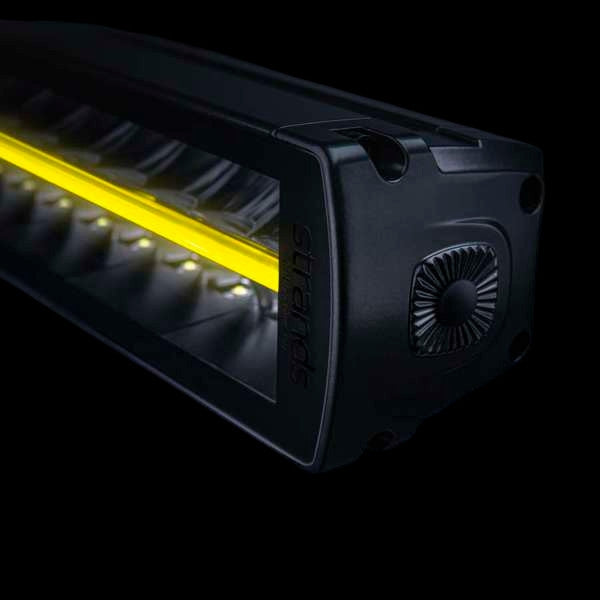 LED driving lights and light bar installed on a heavy-duty truck for nighttime visibility