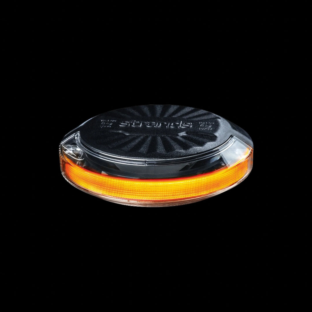 LED driving lights, warning light, and light bar installed on a heavy-duty truck for enhanced nighttime visibility and work site safety