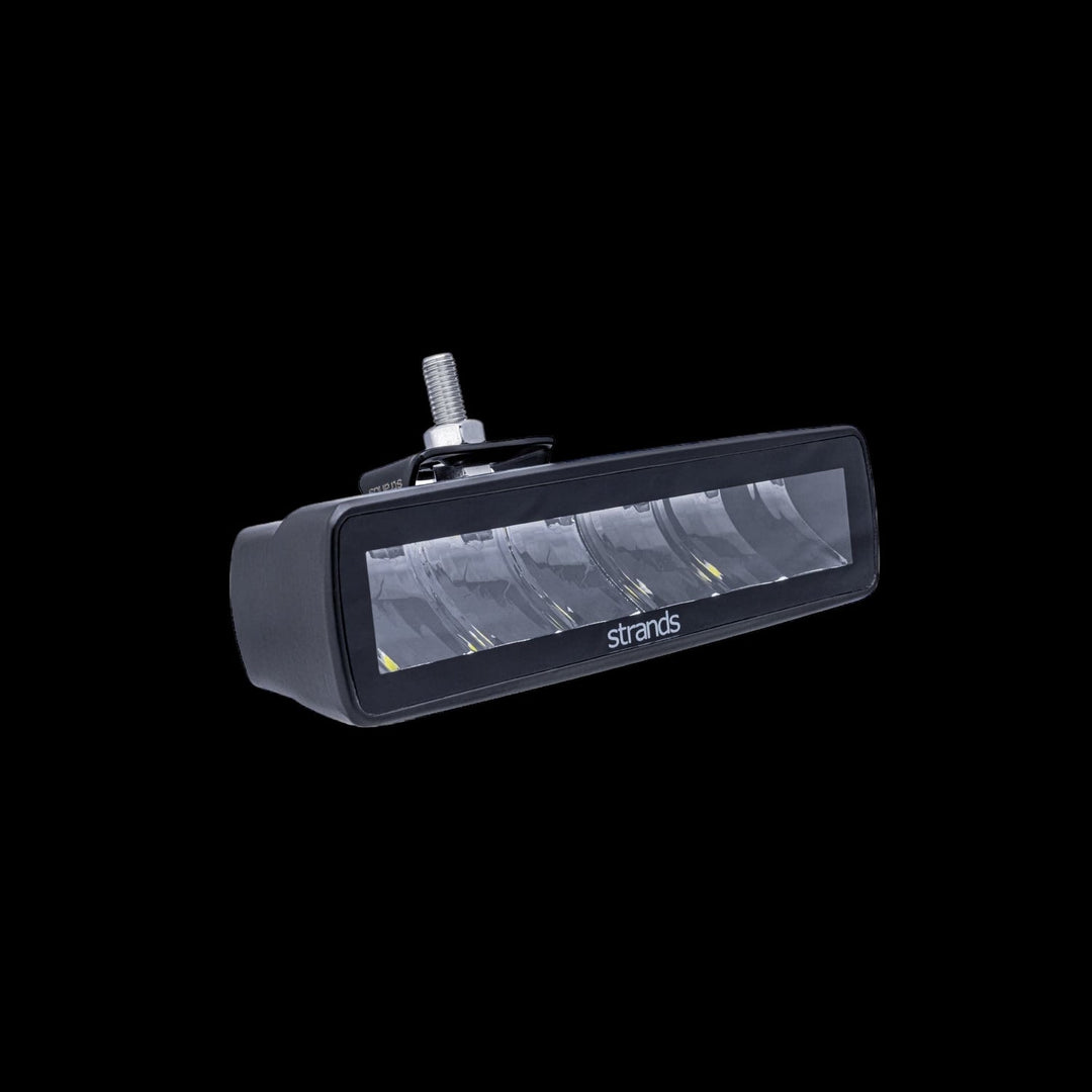 LED work light installed on a truck bumper for job-site visibility