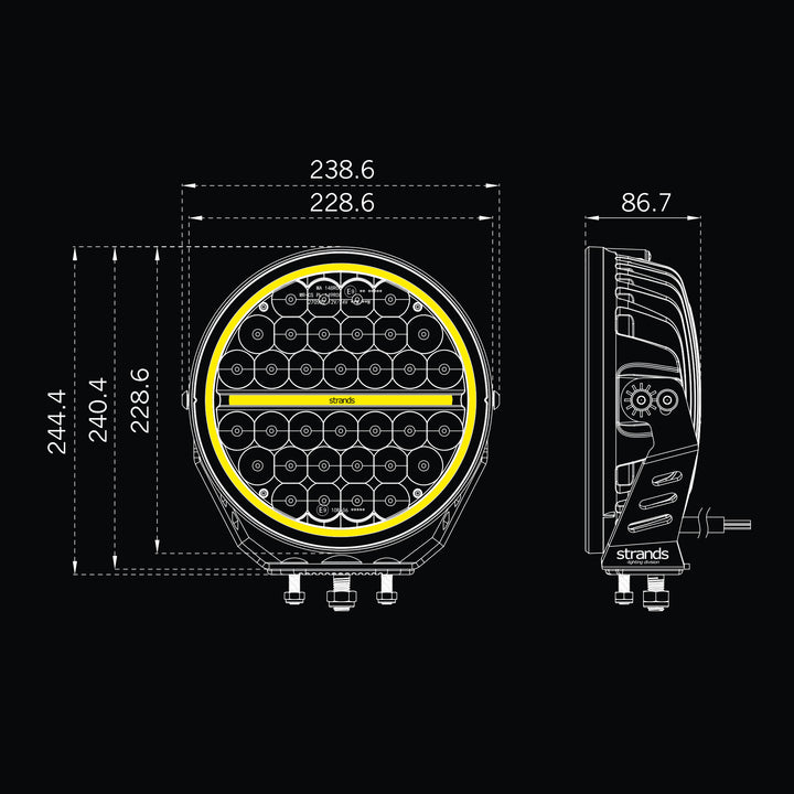 SIBERIA XP DRIVING LIGHT 9″