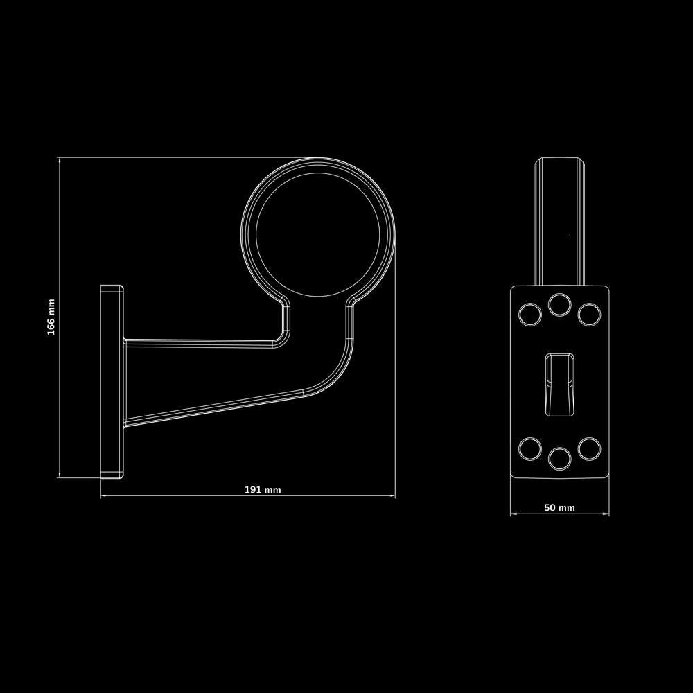 Viking Rubber Arm - 7.5" Bended