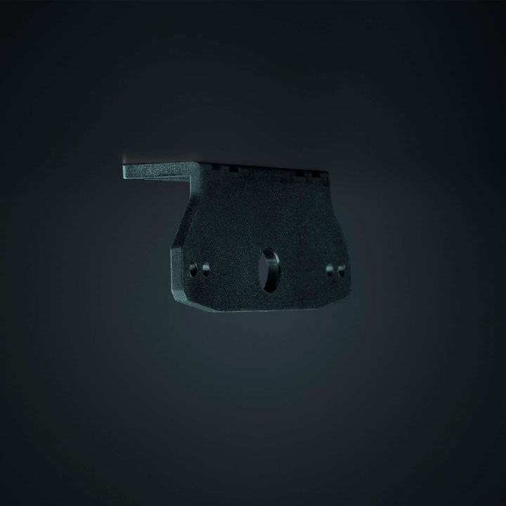 Black polycarbonate light bracket for mounting vehicle lights