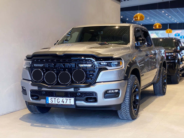 RAM 1500 DT with Q-LIGHT mounting bar installed, front view