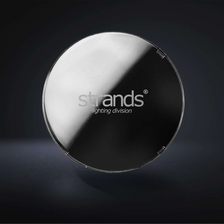 Front view of the Siberia 7 inch dark tinted driving light cover by Strands