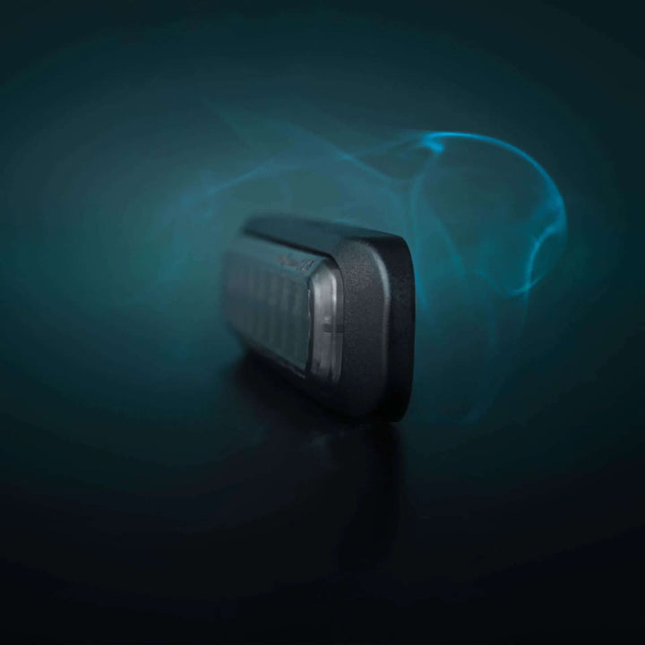 Side view of the ultra slim LED side marker showing black housing and smoked lens