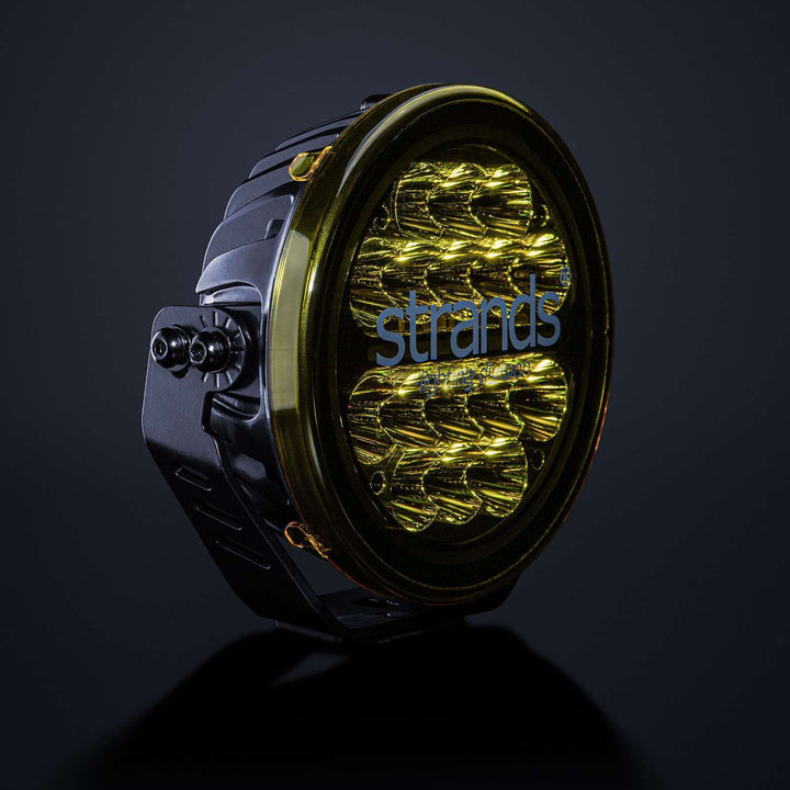 Yellow lens cover fitted on Siberia driving light with illuminated effect