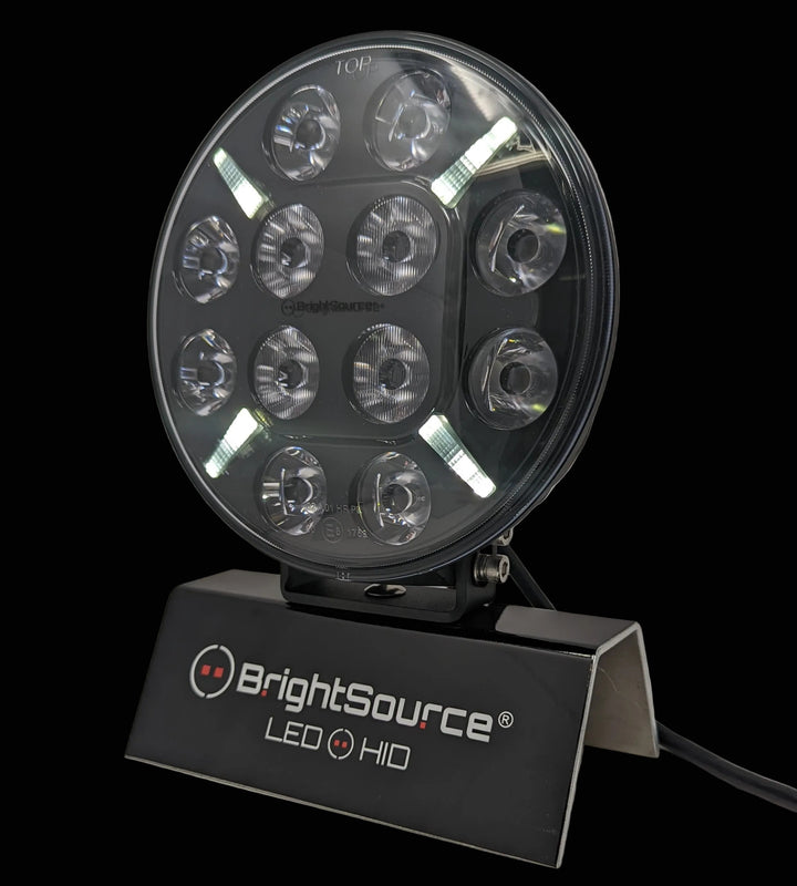 7" Titanium Driving Light with Amber/White Position